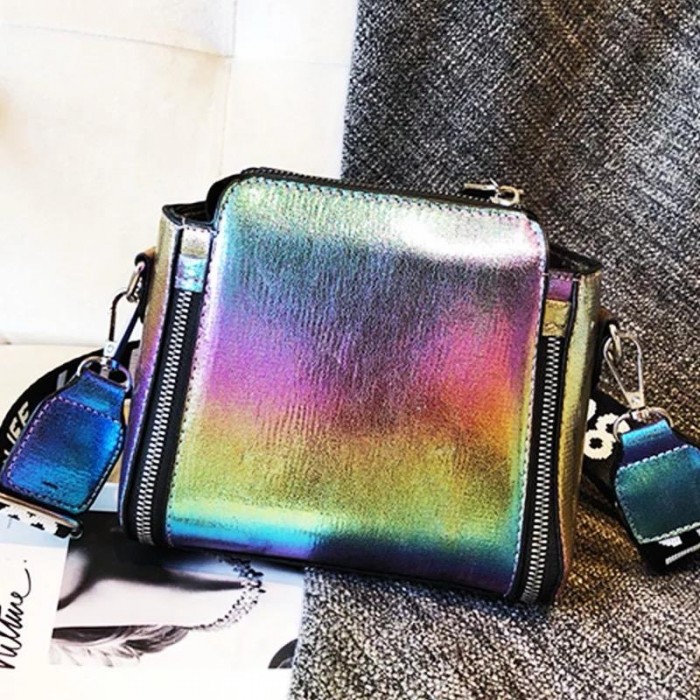 حقيبة كتف نسائية متعددة الالوان  من الجلد الصناعي 